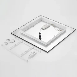 Lindby LED paneel Nelios, 62 x 62 cm, CCT, zwart, metaal