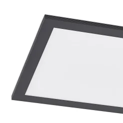 Lindby LED paneel Nelios, 120 x 30 cm, 4000K, zwart, metaal