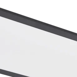 Lindby LED paneel Nelios, 120 x 30 cm, 4000K, zwart, metaal