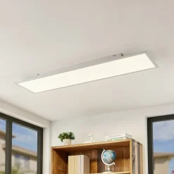 Lindby LED paneel Quais, 30 x 120 cm, wit, aluminium, 4.000K