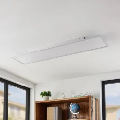 Lindby LED paneel Quais, 30 x 120 cm, wit, aluminium, 4.000K