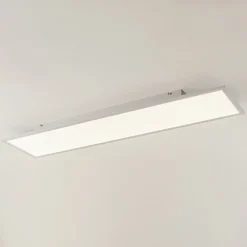 Lindby LED paneel Quais, 30 x 120 cm, wit, aluminium, 4.000K