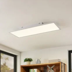 Lindby LED paneel Quais, 80 x 30 cm, wit, metaal, 4.000K