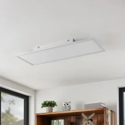 Lindby LED paneel Quais, 80 x 30 cm, wit, metaal, 4.000K