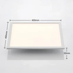 Lindby LED paneel Quais, 40 x 40 cm, wit, aluminium, 4.000K