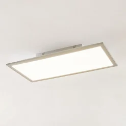 Lindby LED paneel Stenley, 4.000 K, 60 cm x 30 cm, zilver/wit