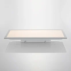 Lindby LED paneel Stenley, 4.000 K, 60 cm x 30 cm, zilver/wit