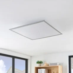 Lindby LED paneel Stenley, 4.000 K, 60 cm x 60 cm, zilver/wit