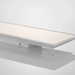 Lindby LED paneel Stenley, 4.000 K, 120 cm x 30 cm, zilver/wit