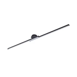 Lindby LED plafondlamp Aurendor, 135 cm, zwart, metaal