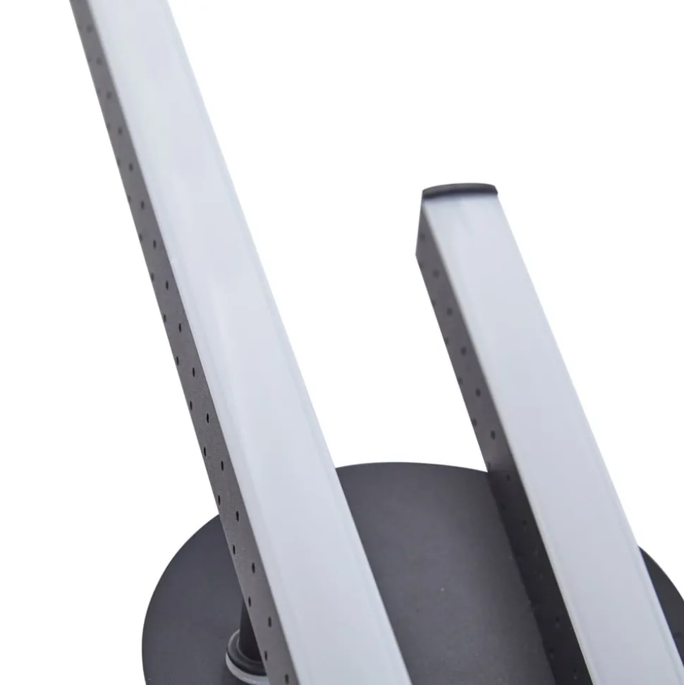 Lindby LED plafondlamp Aurendor, 135 cm, zwart, metaal