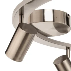 Lindby LED plafondlamp Berisha, 6-lamps, nikkel