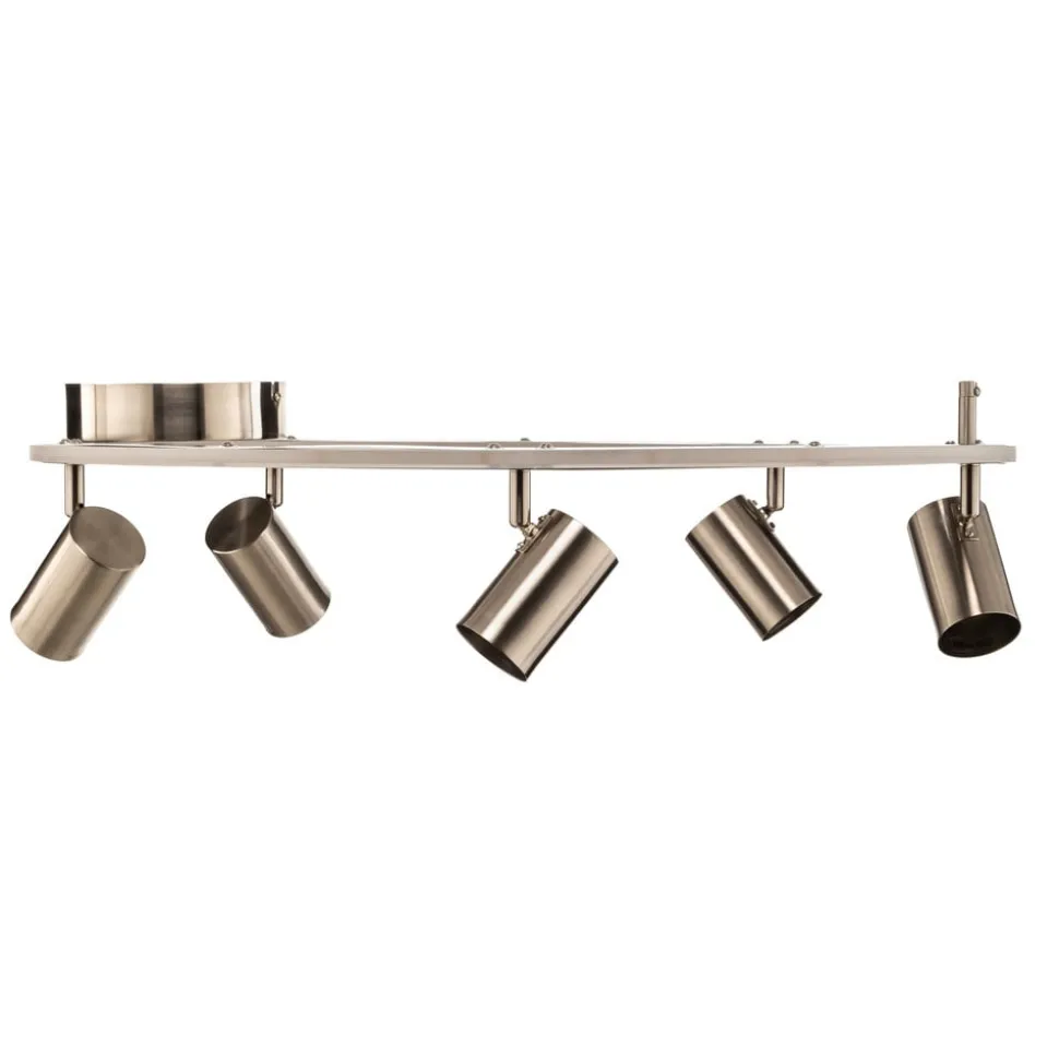 Lindby LED plafondlamp Berisha, 6-lamps, nikkel