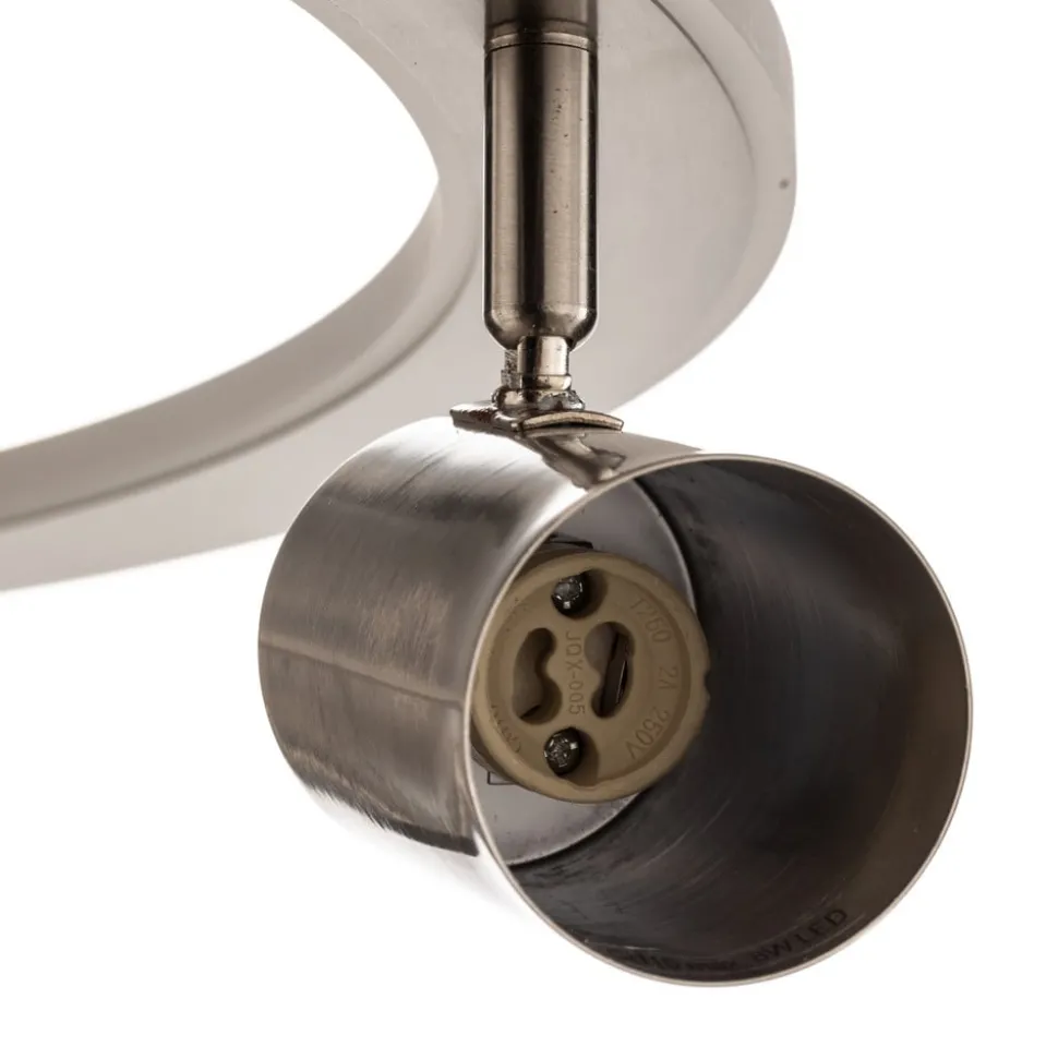 Lindby LED plafondlamp Berisha, 6-lamps, nikkel