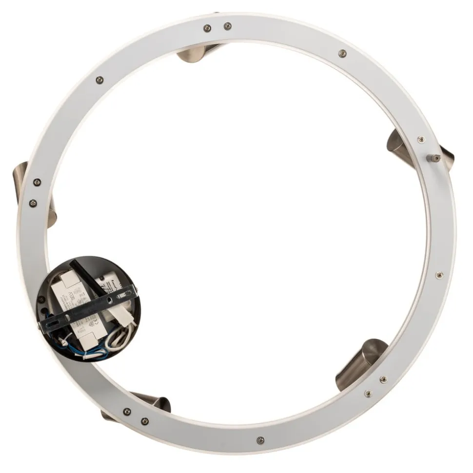 Lindby LED plafondlamp Berisha, 6-lamps, nikkel