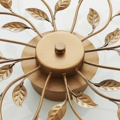 Lindby LED plafondlamp Bentas, brons, metaal, Ø 80cm