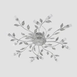 Lindby LED plafondlamp Bolonia, brons/wit, Ø 80 cm