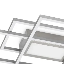 Lindby LED plafondlamp Caitlin, nikkel, metaal, 105cm