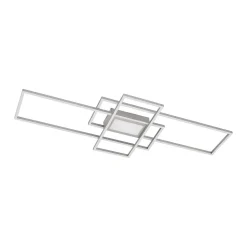 Lindby LED plafondlamp Caitlin, nikkel, metaal, 105cm