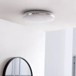 Lindby LED plafondlamp Comora, Ø 35 cm, wit, IP44, 3000K