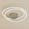 Lindby LED plafondlamp Davian, nikkelkleurig, 49 cm, dimbaar