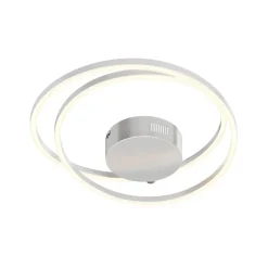 Lindby LED plafondlamp Davian, nikkelkleurig, 49 cm, dimbaar