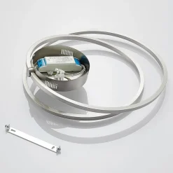 Lindby LED plafondlamp Davian, nikkelkleurig, 49 cm, dimbaar