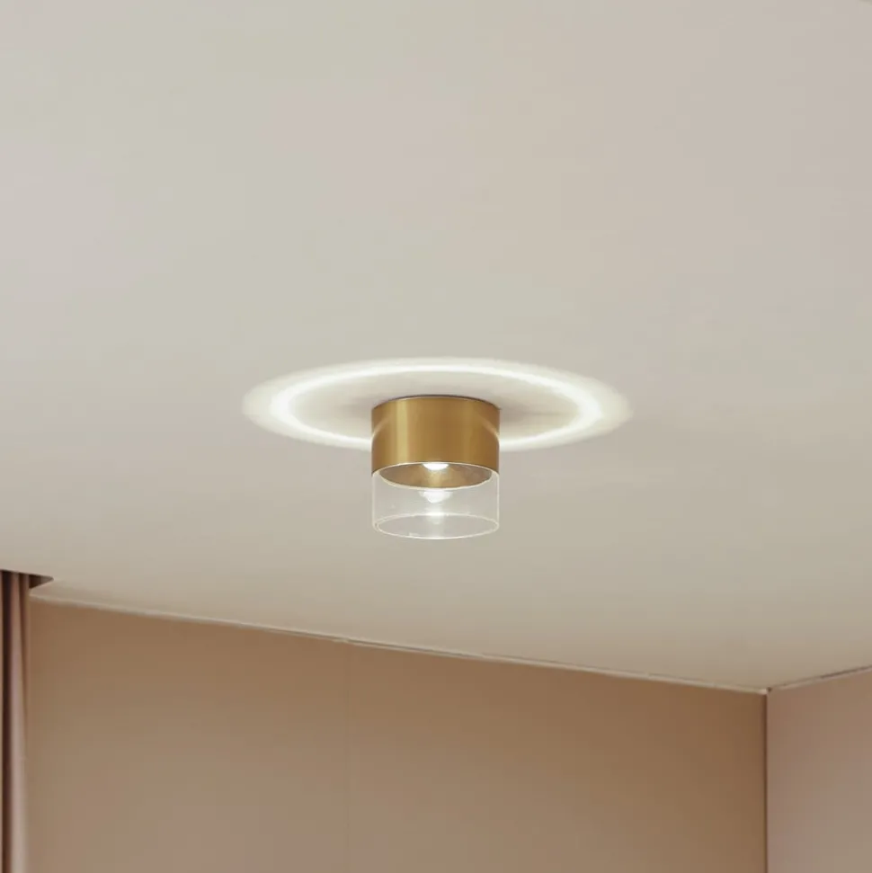 Lindby LED plafondlamp Dalila, goud, Ø 10 cm, aluminium