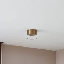 Lindby LED plafondlamp Dalila, goud, Ø 10 cm, aluminium