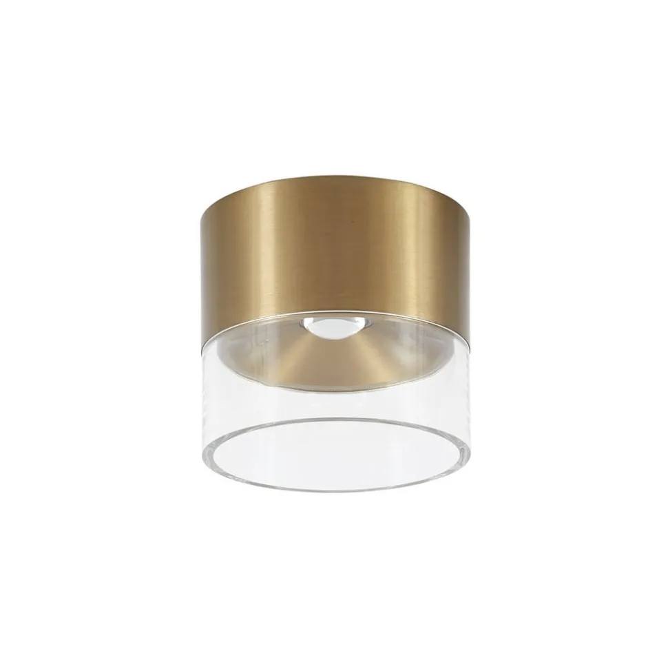 Lindby LED plafondlamp Dalila, goud, Ø 10 cm, aluminium