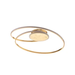 Lindby LED plafondlamp Dorle, Ø 60 cm, goud, aluminium