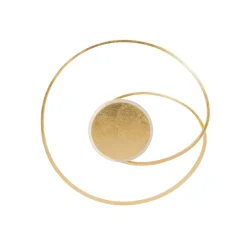 Lindby LED plafondlamp Dorle, Ø 60 cm, goud, aluminium