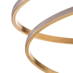 Lindby LED plafondlamp Dorle, Ø 60 cm, goud, aluminium