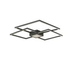 Lindby LED plafondlamp Duetto, 65 cm, antraciet, 38 W, aluminium