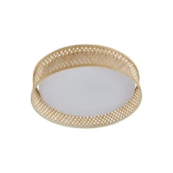 Lindby LED plafondlamp Eilif, bamboe, Ø 40 cm