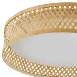 Lindby LED plafondlamp Eilif, bamboe, Ø 40 cm