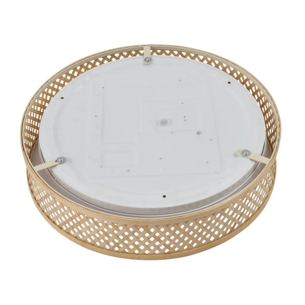 Lindby LED plafondlamp Eilif, bamboe, Ø 40 cm