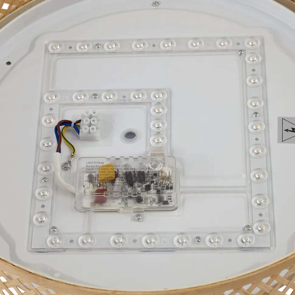 Lindby LED plafondlamp Eilif, bamboe, Ø 40 cm