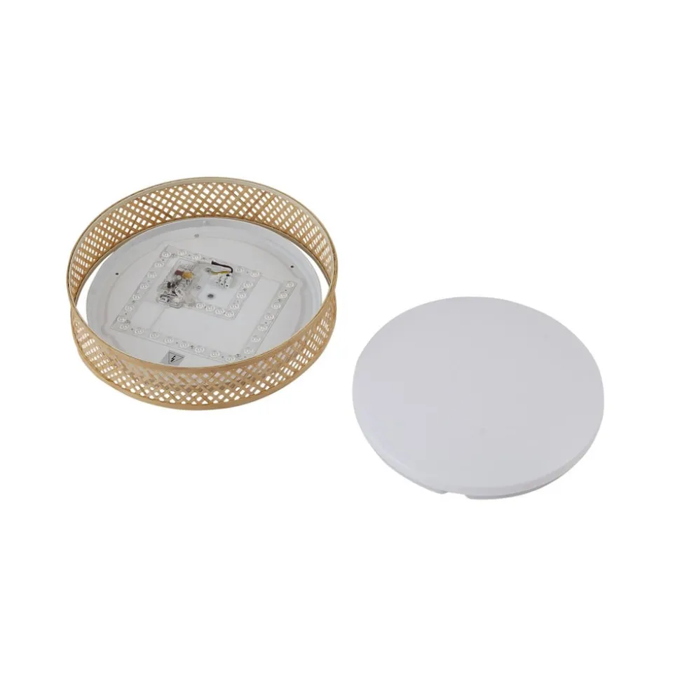 Lindby LED plafondlamp Eilif, bamboe, Ø 40 cm