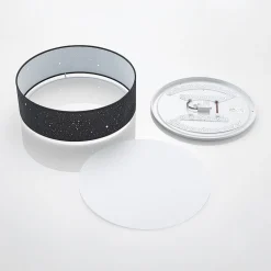Lindby LED plafondlamp Ellamina, 40 cm, zwart, textiel