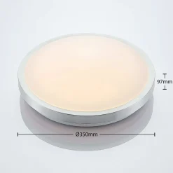 Lindby LED plafondlamp Emelie, Ø 35 cm, aluminiumkleurig, metaal