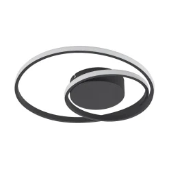 Lindby LED plafondlamp Emisua, zwart, CCT, dimbaar