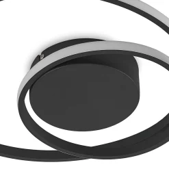 Lindby LED plafondlamp Emisua, zwart, CCT, dimbaar