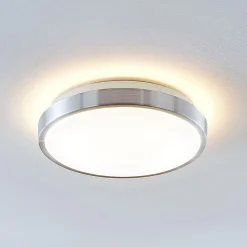 Lindby LED plafondlamp Emelie, Ø 27 cm, aluminiumkleurig, metaal