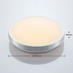 Lindby LED plafondlamp Emelie, Ø 27 cm, aluminiumkleurig, metaal