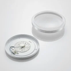 Lindby LED plafondlamp Emelie, Ø 27 cm, aluminiumkleurig, metaal