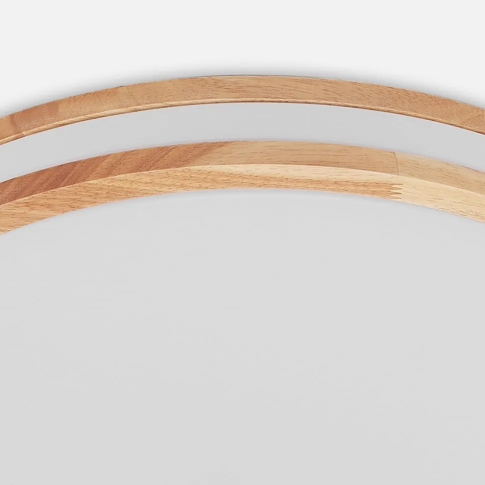 Lindby LED plafondlamp Emiva, 50cm, CCT, afstandsbediening, hout