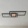 Lindby LED plafondlamp Emiljan, zwart, metaal, dimbaar
