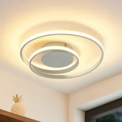 Lindby LED plafondlamp Emisua, wit, CCT, dimbaar