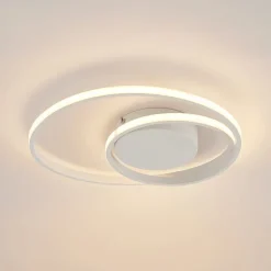 Lindby LED plafondlamp Emisua, wit, CCT, dimbaar